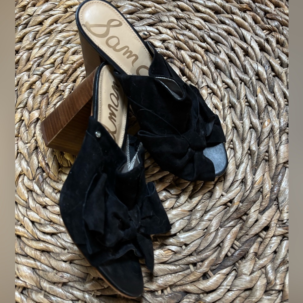Sam Edelman Suede Bow Mule Size 10